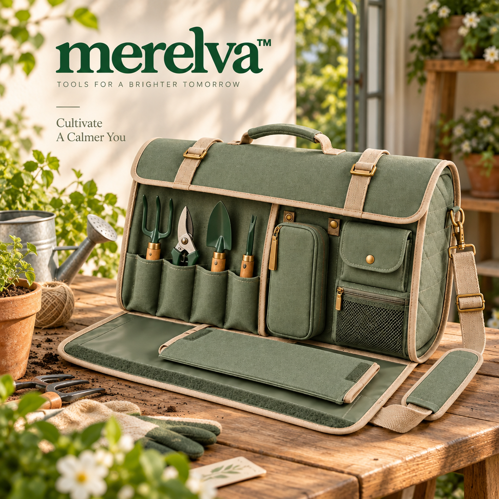 merelva™ Refined Garden Tool Roll Organizer