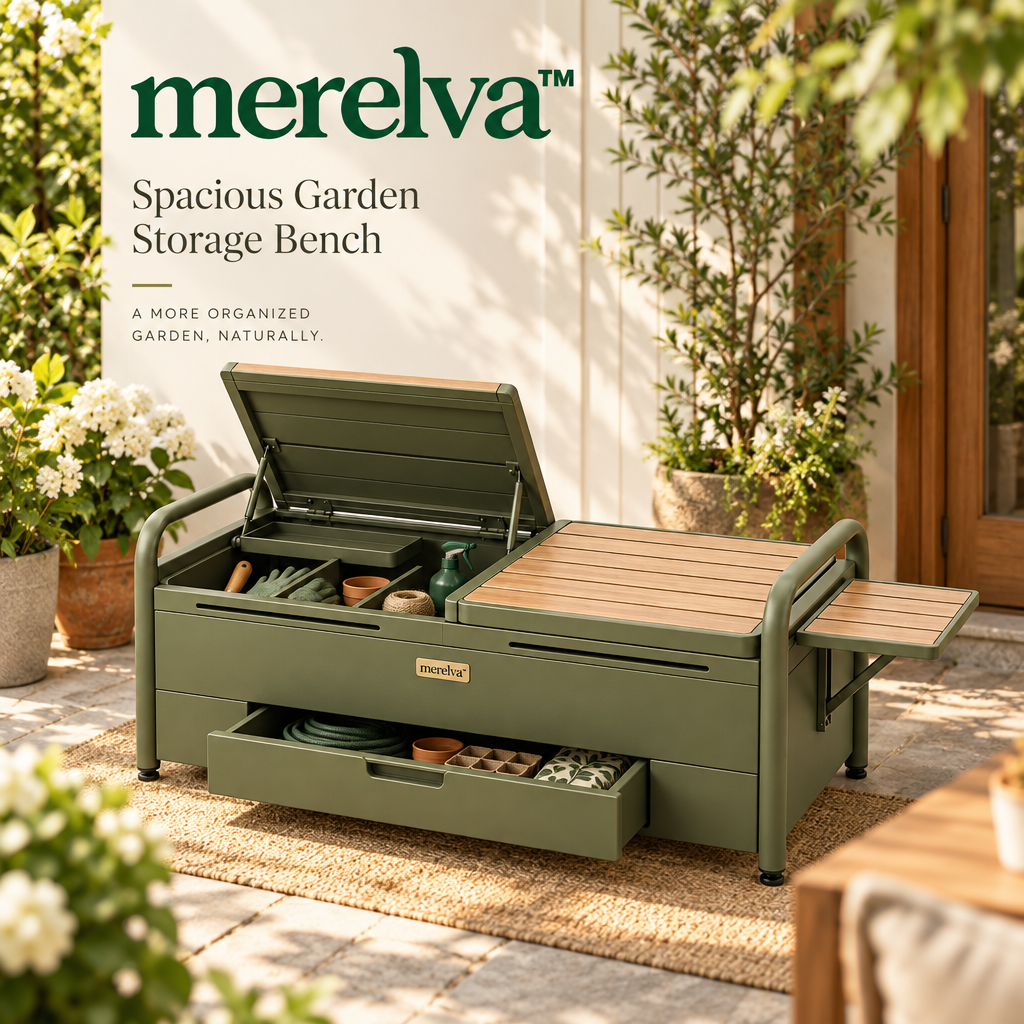 merelva™ Spacious Garden Storage Bench