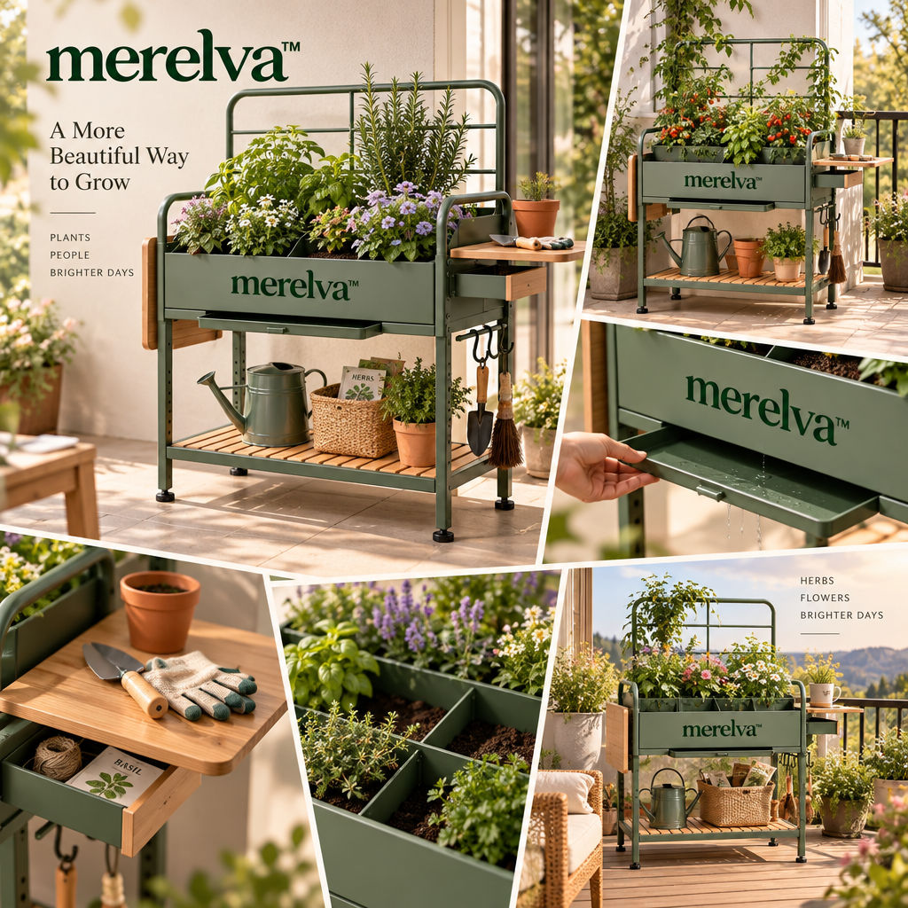 merelva™ Elegant Raised Planter Stand