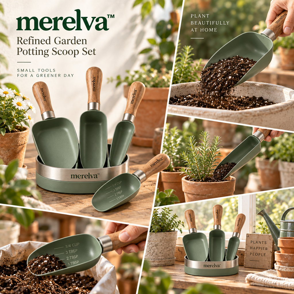 merelva™ Refined Garden Potting Scoop Set