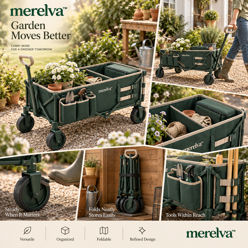 Versatile Foldable Garden Utility Cart
