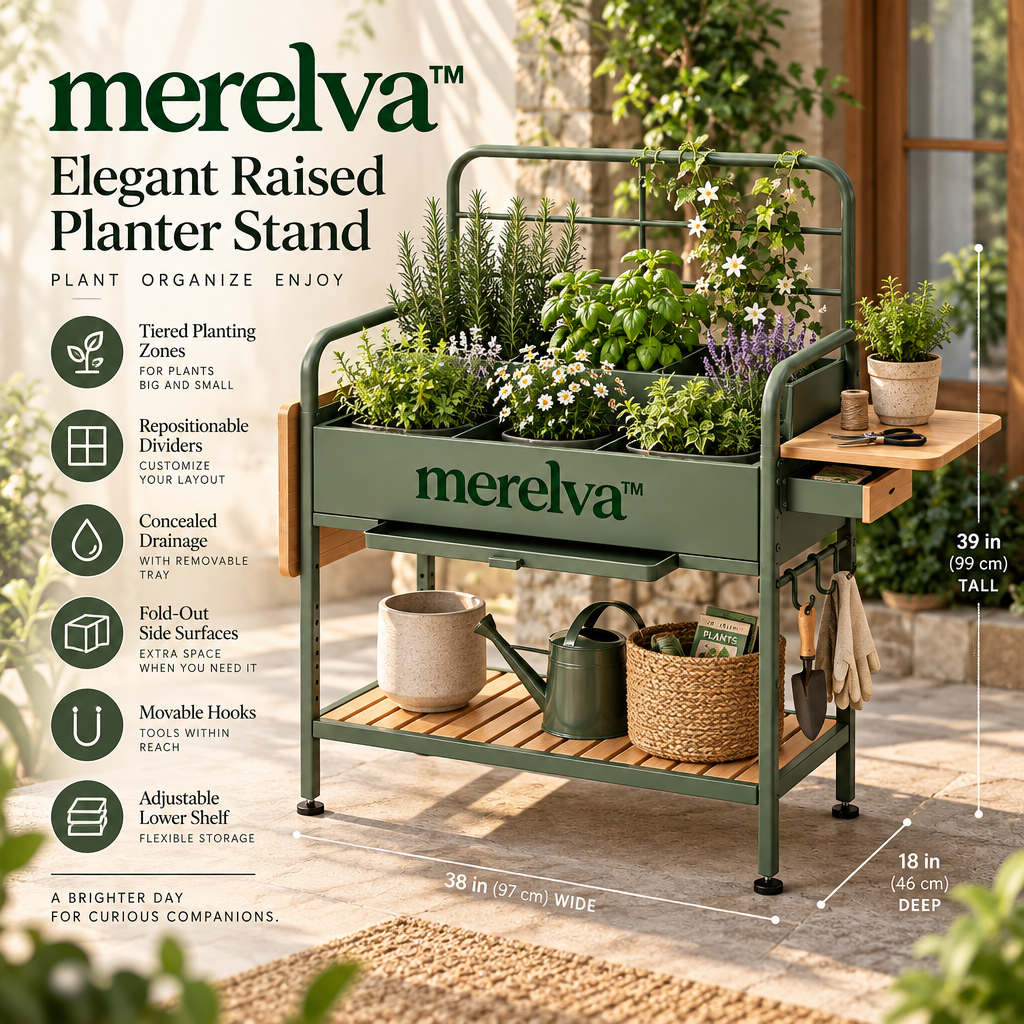 merelva™ Elegant Raised Planter Stand
