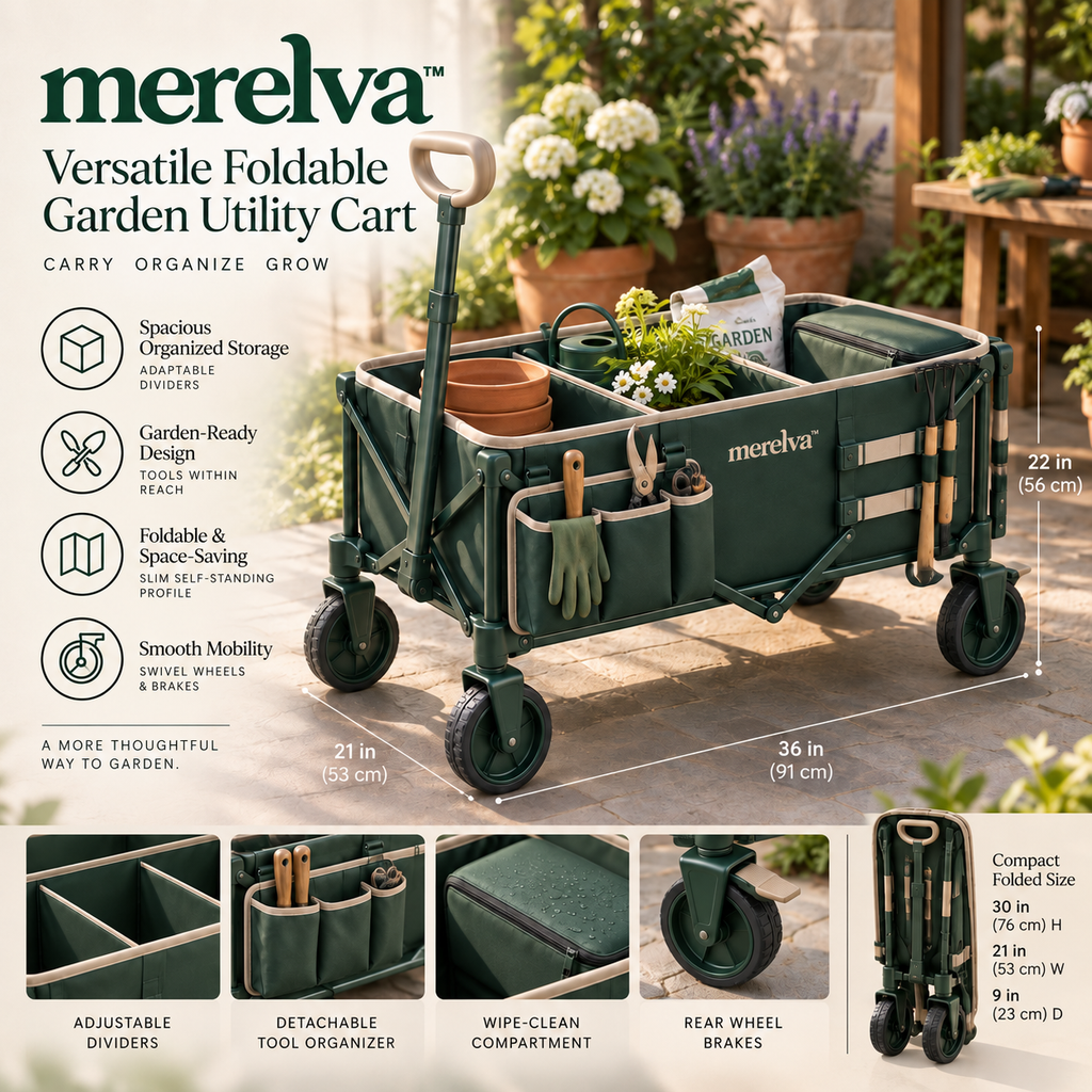 Versatile Foldable Garden Utility Cart