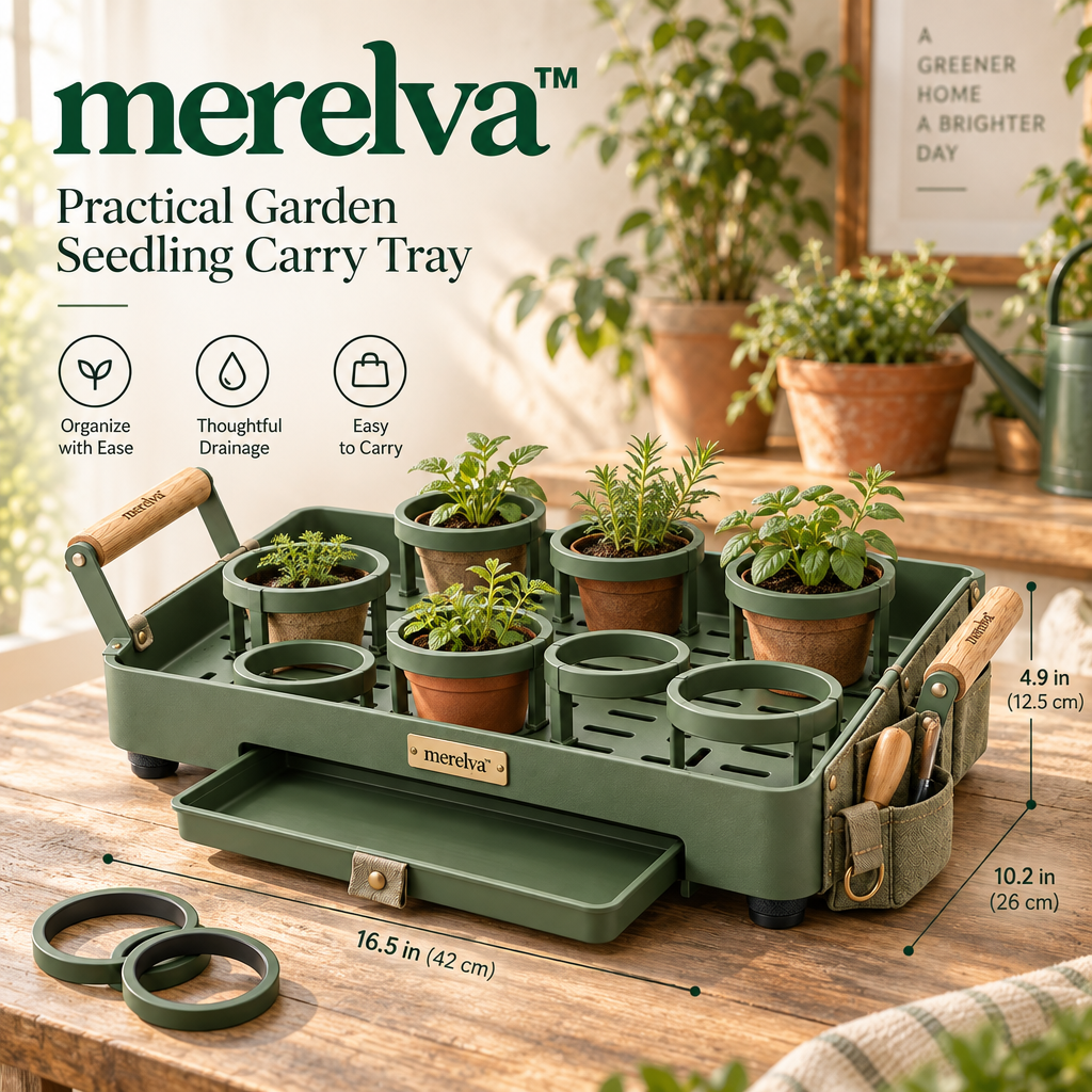 merelva™ Practical Garden Seedling Carry Tray
