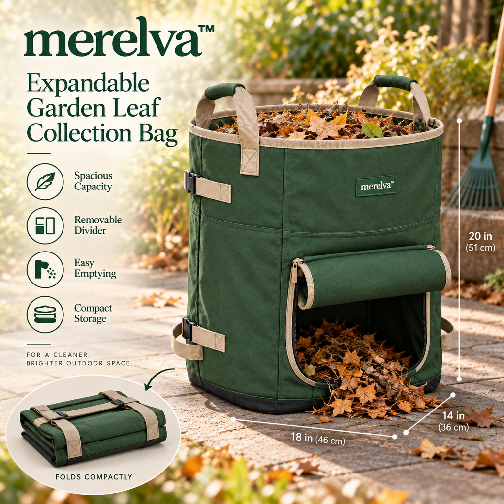 merelva™ Expandable Garden Leaf Collection Bag
