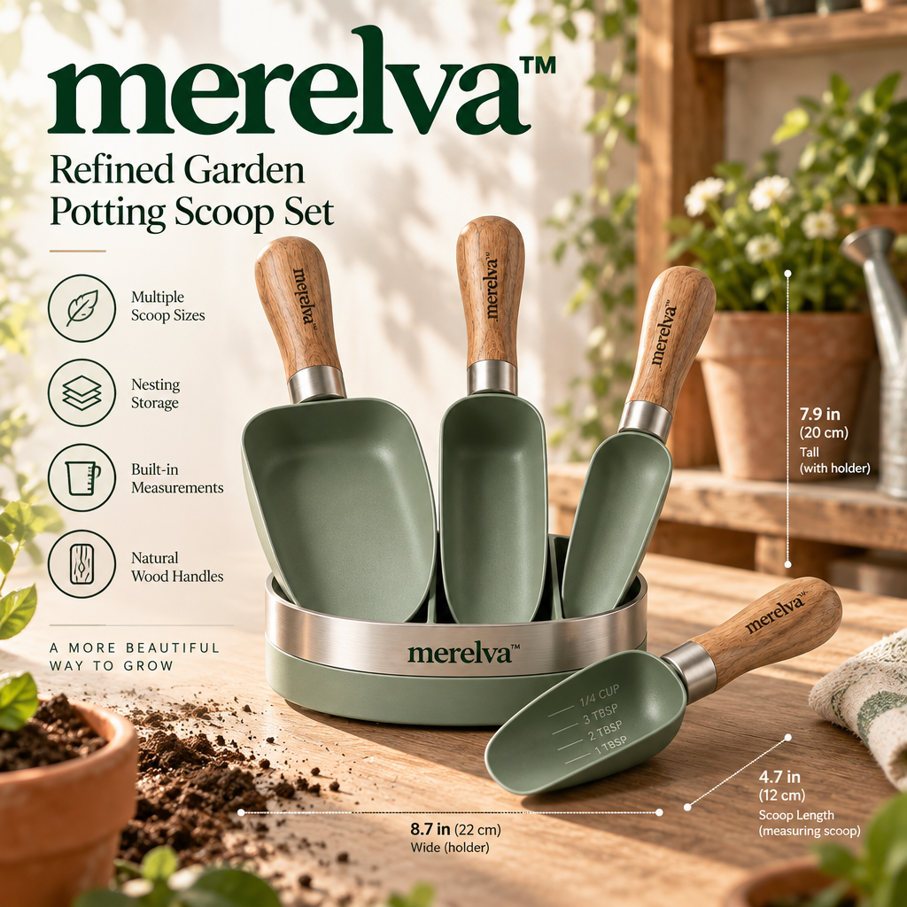 merelva™ Refined Garden Potting Scoop Set