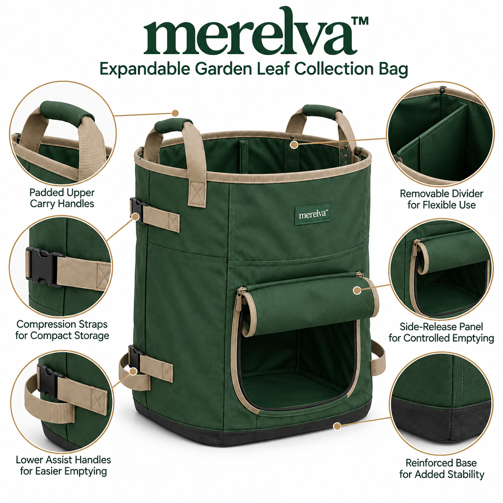 merelva™ Expandable Garden Leaf Collection Bag