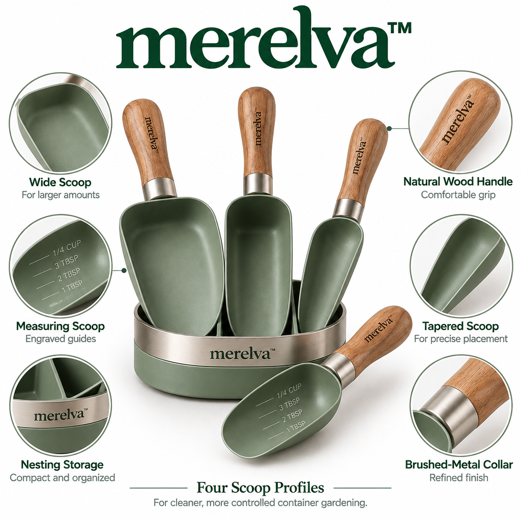 merelva™ Refined Garden Potting Scoop Set