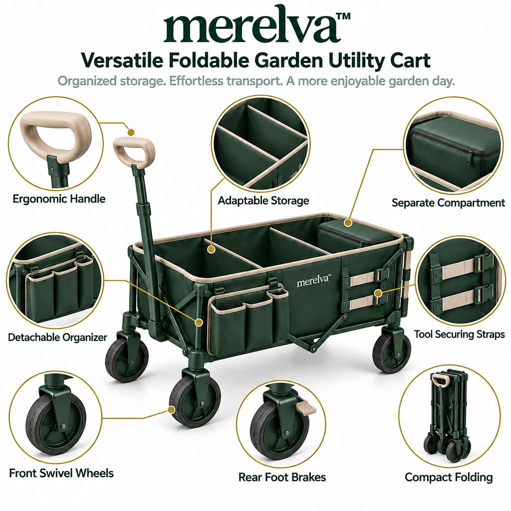 Versatile Foldable Garden Utility Cart
